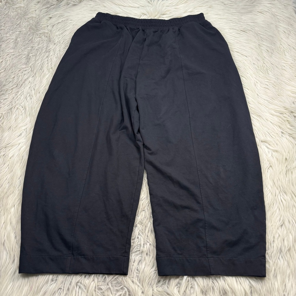 Beyond Nine Women's L Black Mabel Jersey Barrel Pants Pull On Comfort Stretch